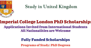 Imperial Collage London PhD Scholarship